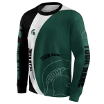 custom michigan state spartans minimalist design green black hoodie best selling