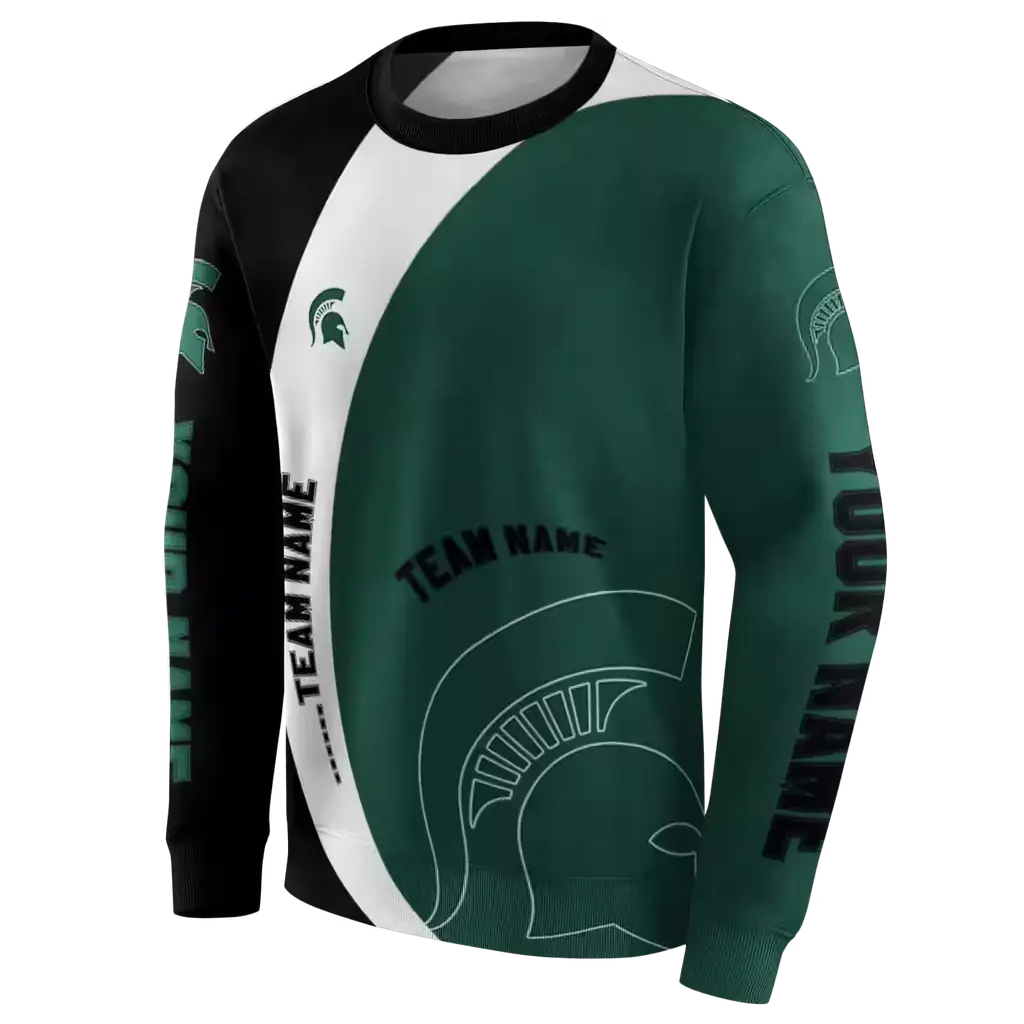 custom michigan state spartans minimalist design green black hoodie new arrival custom michigan state spartans minimalist design green black hoodie new arrival