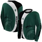 custom michigan state spartans minimalist design green black hoodie best selling