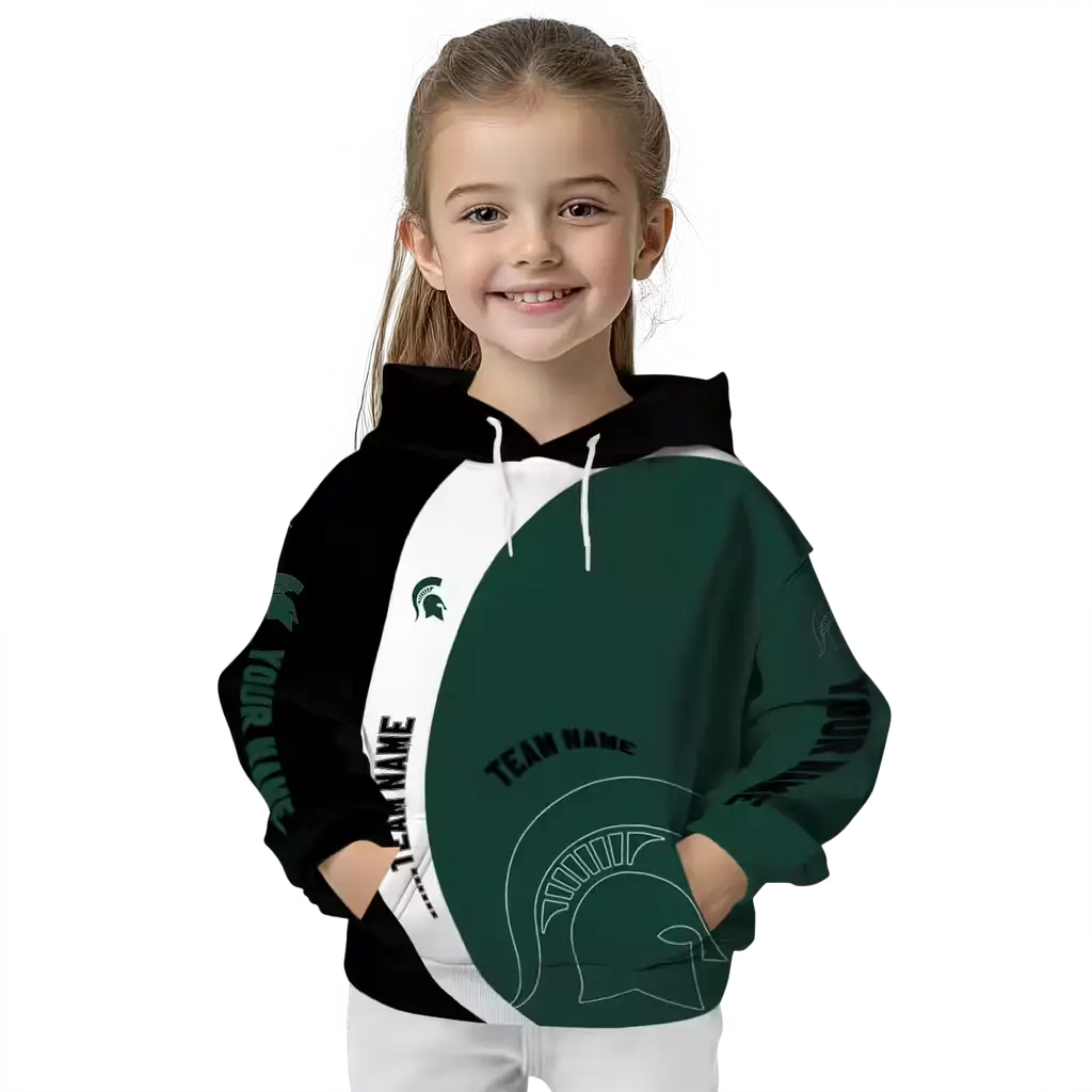 custom michigan state spartans minimalist design green black hoodie top rated custom michigan state spartans minimalist design green black hoodie top rated