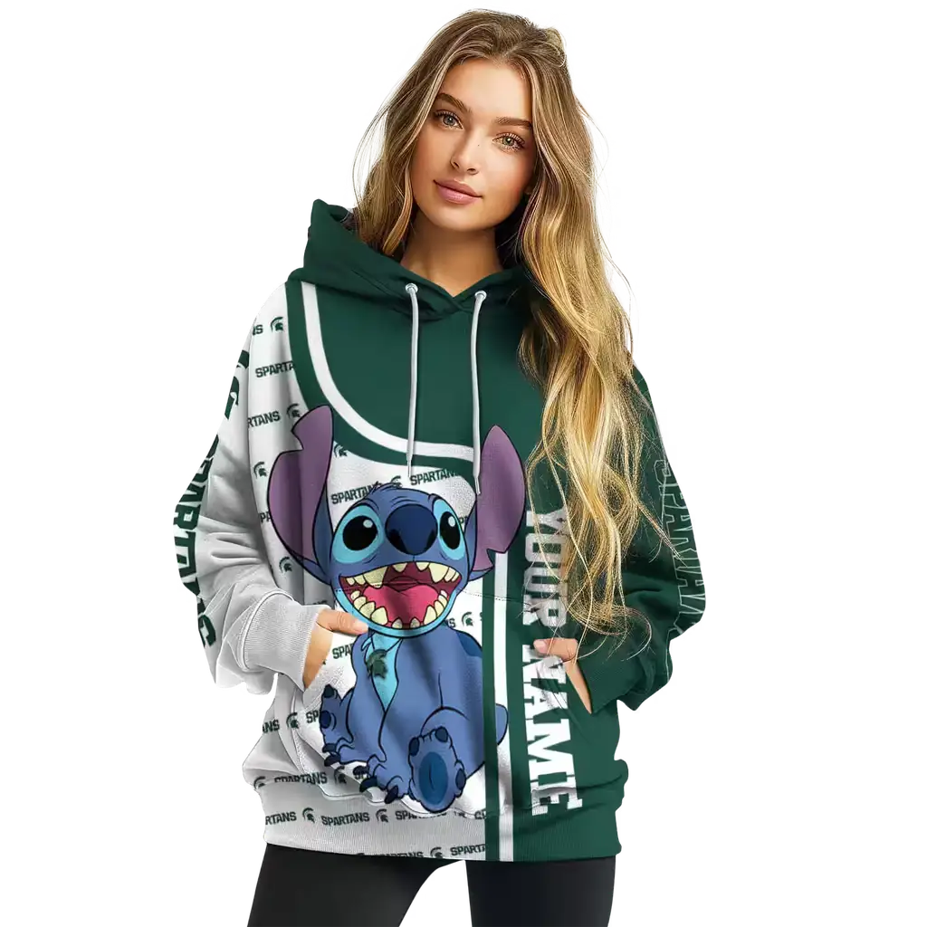 custom michigan state spartans stitch green hoodie high quality custom michigan state spartans stitch green hoodie high quality