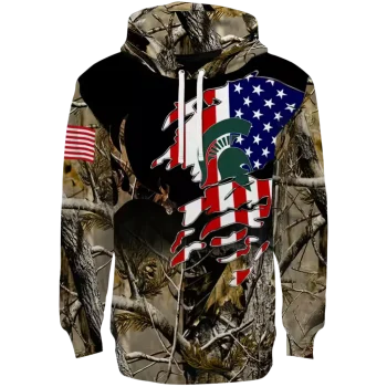 custom michigan state spartans tree camo hoodie best selling