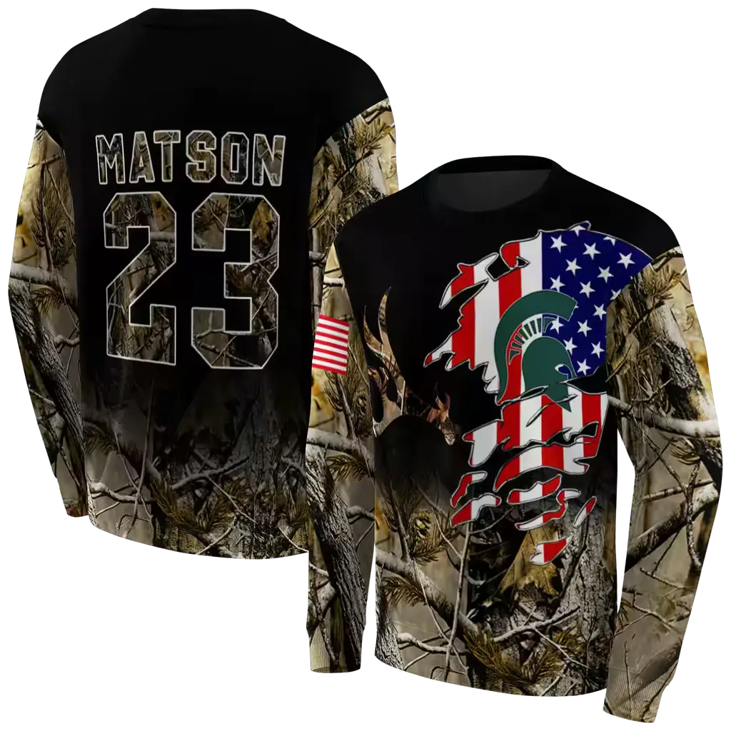 custom michigan state spartans tree camo hoodie premium grade custom michigan state spartans tree camo hoodie premium grade