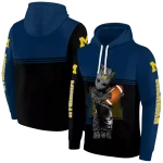 custom michigan wolverines baby groot blue black hoodie best selling
