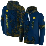 custom michigan wolverines deer silhouette blue hoodie best selling