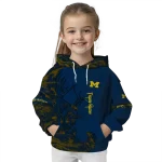 custom michigan wolverines deer silhouette blue hoodie best selling