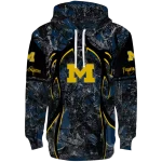 custom michigan wolverines hunting theme blue black hoodie best selling