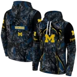custom michigan wolverines hunting theme blue black hoodie best selling