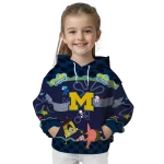 custom michigan wolverines spongebob patrick star blue navy hoodie best selling