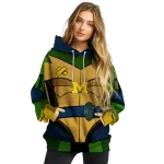 custom michigan wolverines superhero armor blue green hoodie best selling