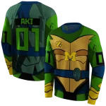 custom michigan wolverines superhero armor blue green hoodie best selling