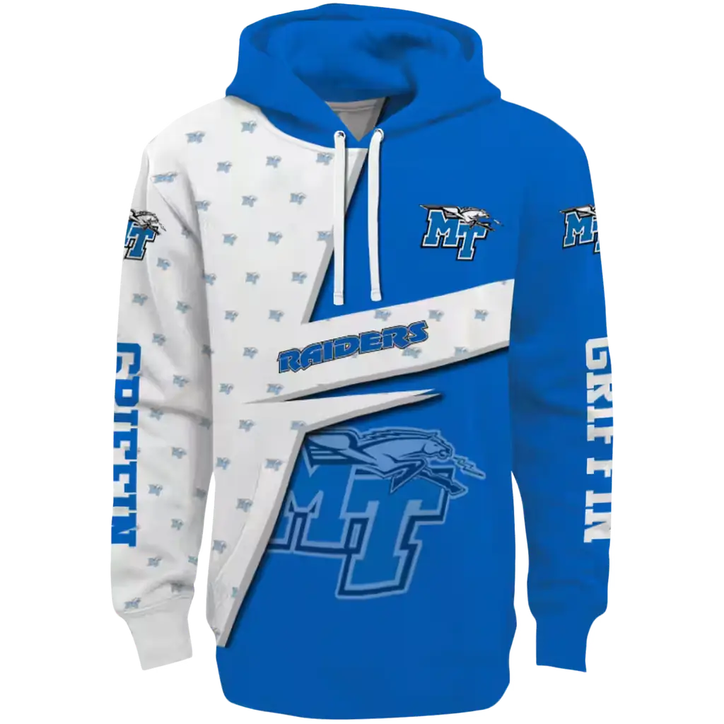custom middle tennessee blue raiders abstract shape blue hoodie best selling custom middle tennessee blue raiders abstract shape blue hoodie best selling