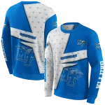 custom middle tennessee blue raiders abstract shape blue hoodie best selling