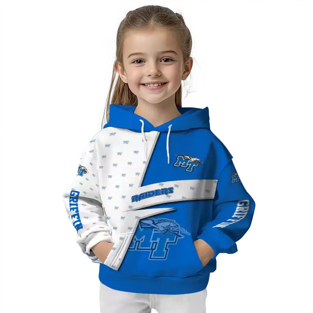 custom middle tennessee blue raiders abstract shape blue hoodie top rated custom middle tennessee blue raiders abstract shape blue hoodie top rated
