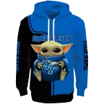 custom middle tennessee blue raiders baby yoda blue black hoodie best selling