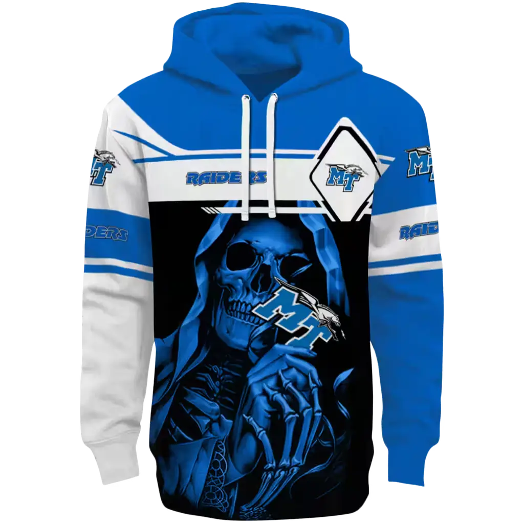custom middle tennessee blue raiders grim reaper blue black hoodie best selling custom middle tennessee blue raiders grim reaper blue black hoodie best selling