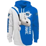 custom middle tennessee blue raiders peeking snoopy blue hoodie best selling