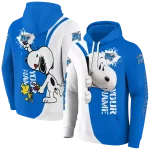 custom middle tennessee blue raiders peeking snoopy blue hoodie best selling