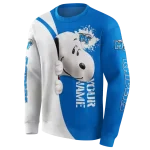 custom middle tennessee blue raiders peeking snoopy blue hoodie best selling