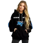 custom middle tennessee blue raiders punisher skull black hoodie best selling