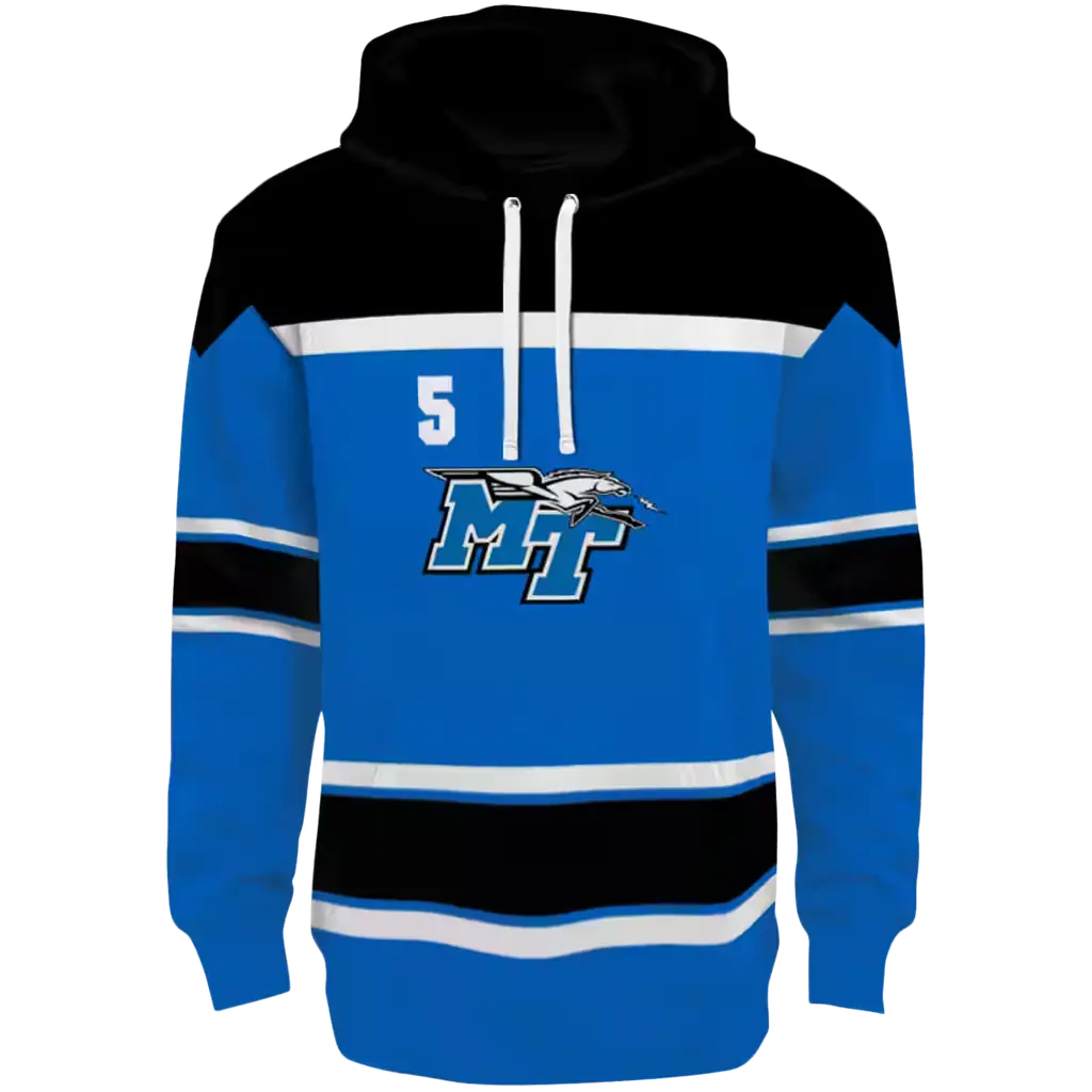custom middle tennessee blue raiders striped pattern blue hoodie best selling custom middle tennessee blue raiders striped pattern blue hoodie best selling