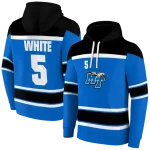 custom middle tennessee blue raiders striped pattern blue hoodie best selling