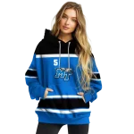 custom middle tennessee blue raiders striped pattern blue hoodie best selling