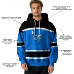 custom middle tennessee blue raiders striped pattern blue hoodie best selling
