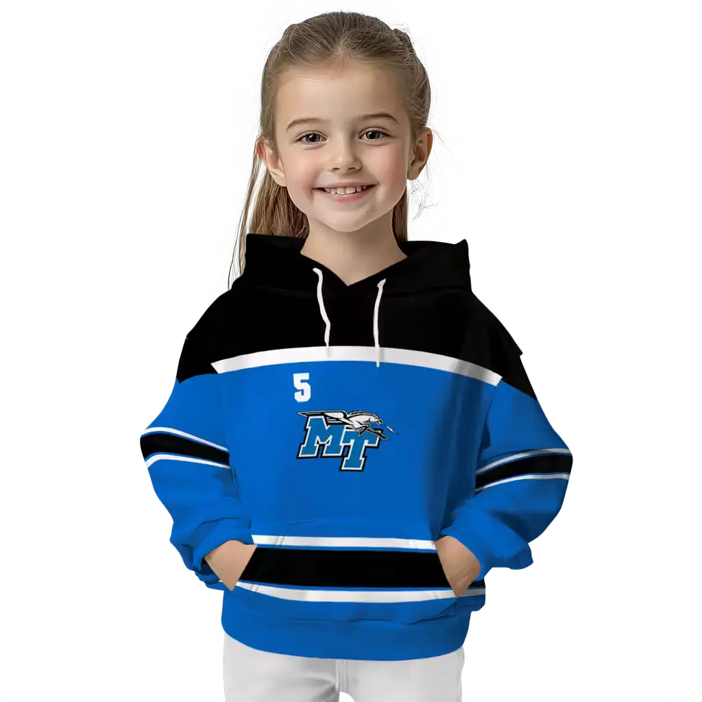 custom middle tennessee blue raiders striped pattern blue hoodie top rated custom middle tennessee blue raiders striped pattern blue hoodie top rated