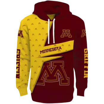 custom minnesota golden gophers abstract shape maroon hoodie best selling
