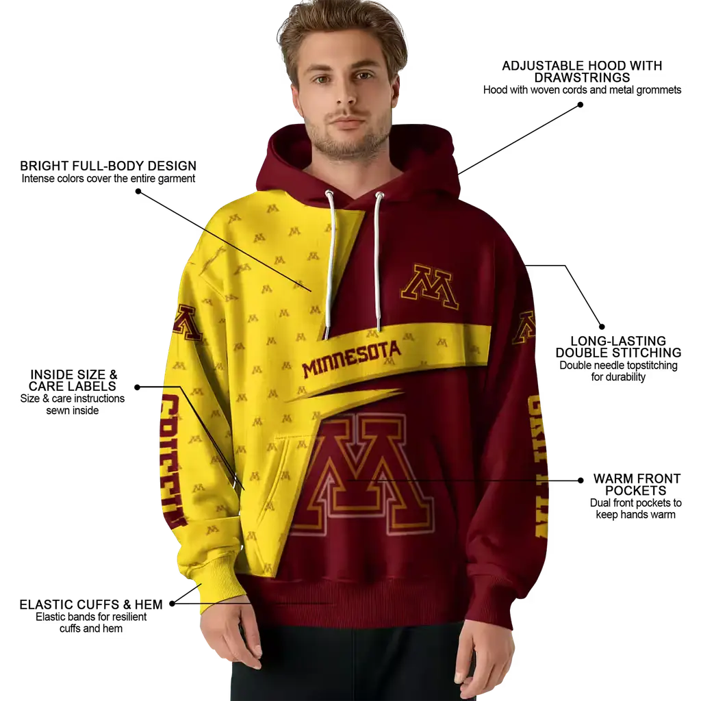 custom minnesota golden gophers abstract shape maroon hoodie latest model custom minnesota golden gophers abstract shape maroon hoodie latest model