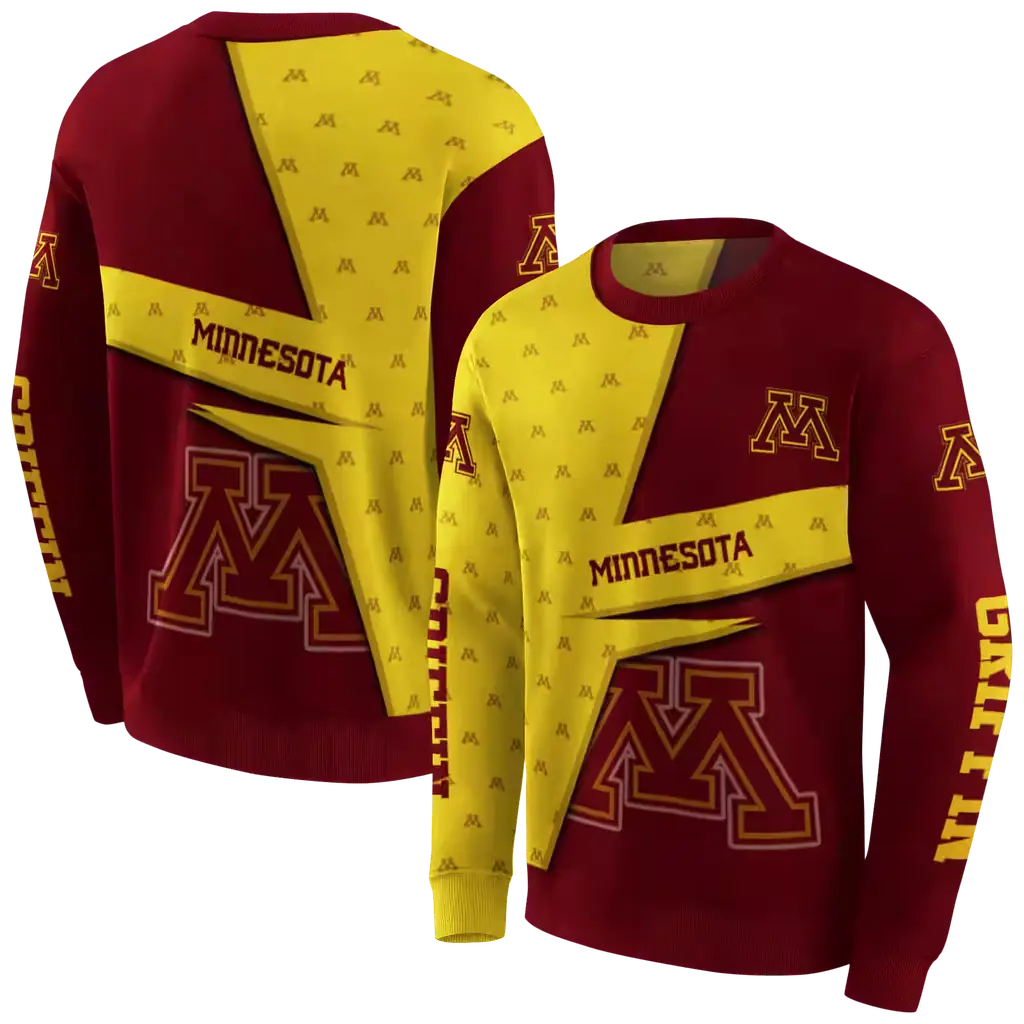 custom minnesota golden gophers abstract shape maroon hoodie premium grade custom minnesota golden gophers abstract shape maroon hoodie premium grade