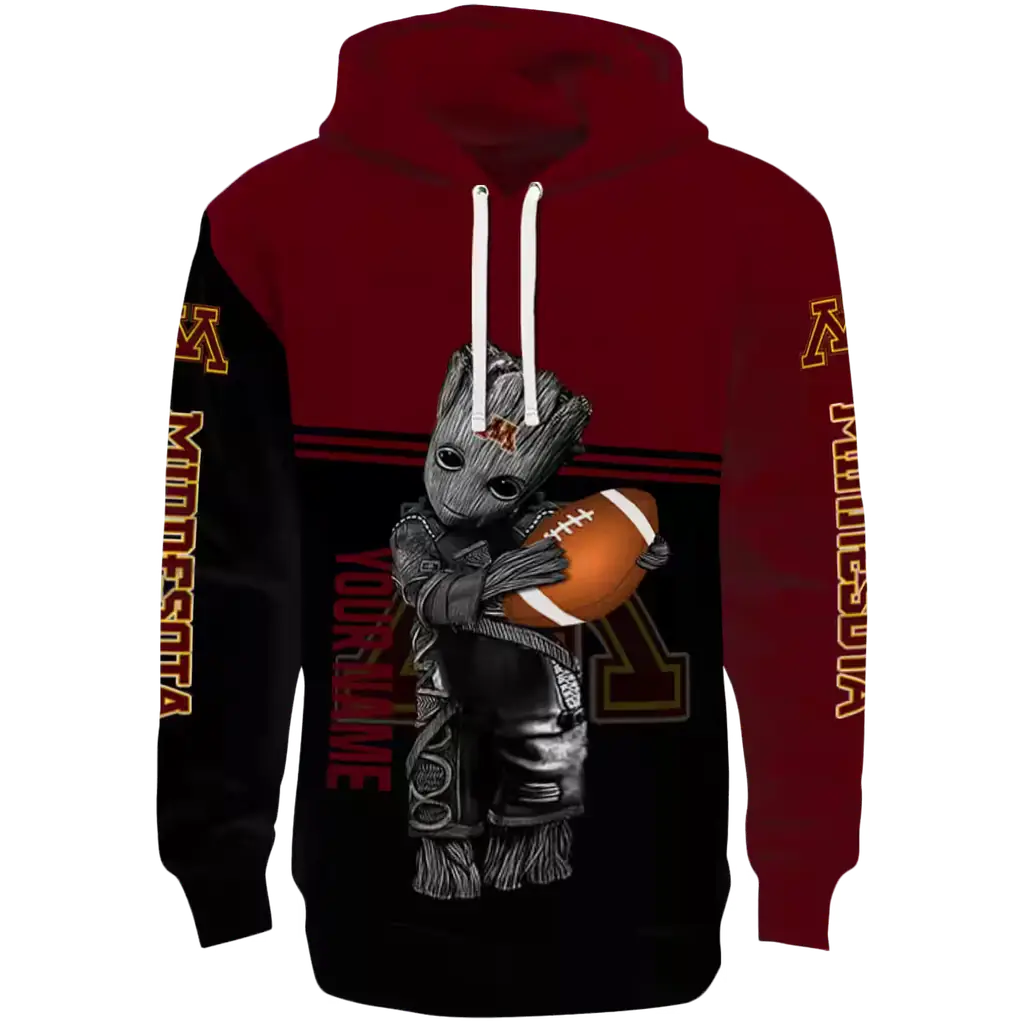 custom minnesota golden gophers baby groot maroon black hoodie best selling custom minnesota golden gophers baby groot maroon black hoodie best selling