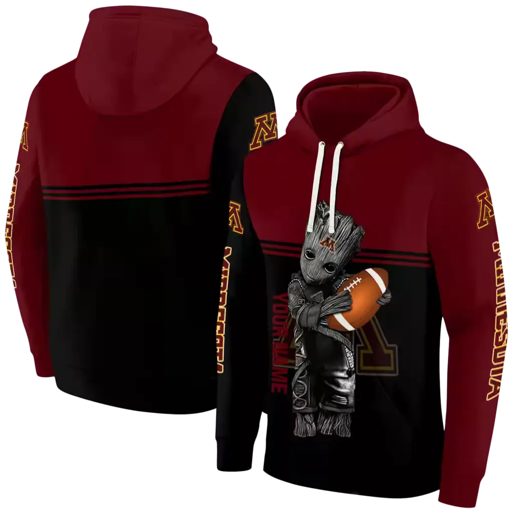 custom minnesota golden gophers baby groot maroon black hoodie fashion forward custom minnesota golden gophers baby groot maroon black hoodie fashion forward