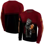 custom minnesota golden gophers baby groot maroon black hoodie best selling