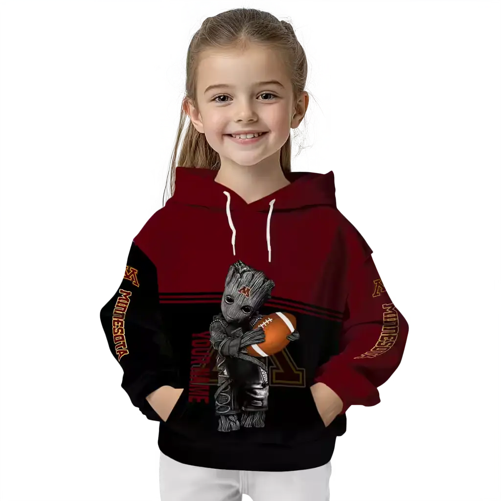 custom minnesota golden gophers baby groot maroon black hoodie top rated custom minnesota golden gophers baby groot maroon black hoodie top rated