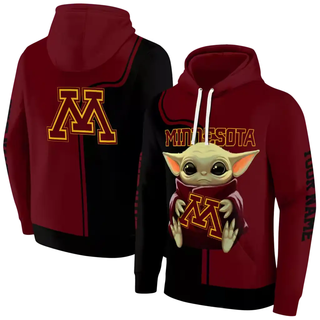 custom minnesota golden gophers baby yoda maroon black hoodie fashion forward custom minnesota golden gophers baby yoda maroon black hoodie fashion forward