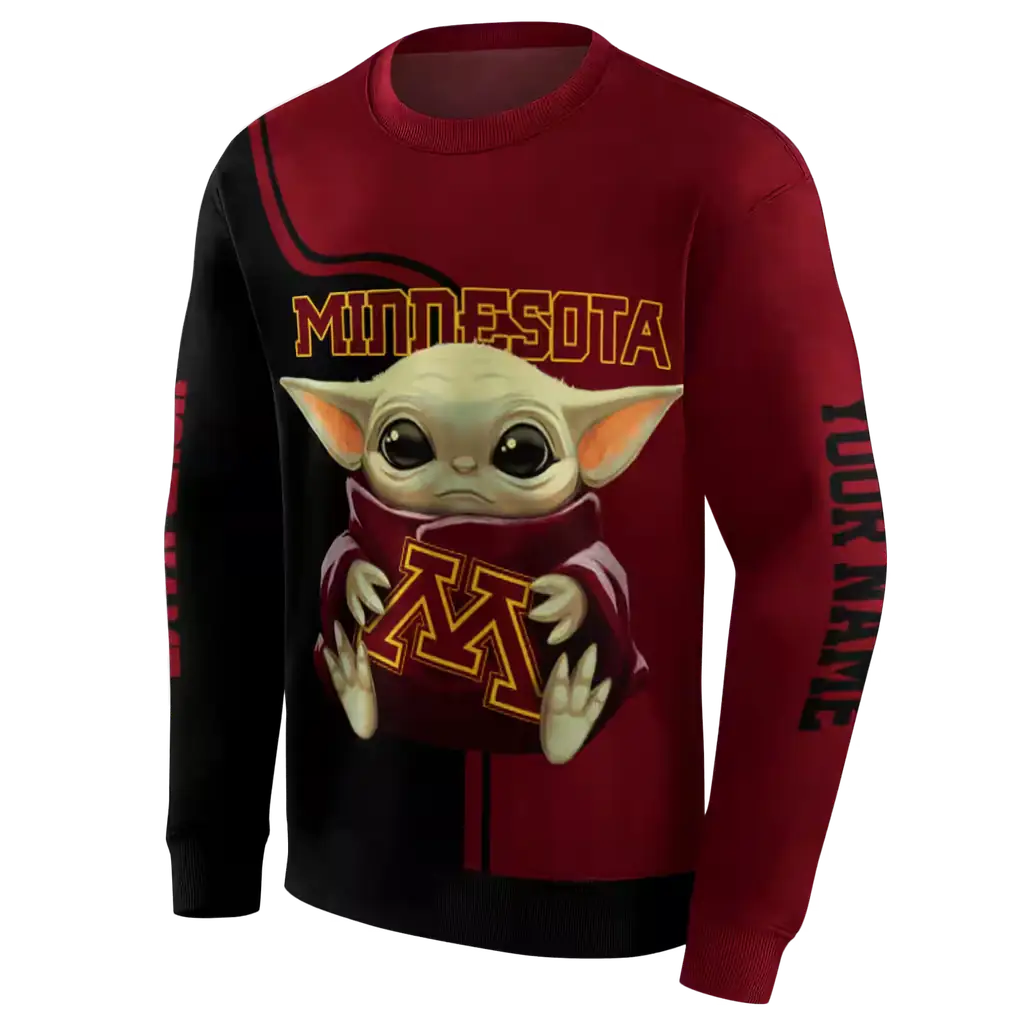 custom minnesota golden gophers baby yoda maroon black hoodie new arrival custom minnesota golden gophers baby yoda maroon black hoodie new arrival
