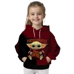 custom minnesota golden gophers baby yoda maroon black hoodie best selling