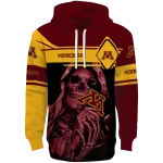 custom minnesota golden gophers grim reaper maroon black hoodie best selling