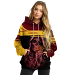 custom minnesota golden gophers grim reaper maroon black hoodie best selling