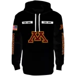 custom minnesota golden gophers punisher skull black hoodie best selling
