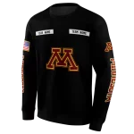 custom minnesota golden gophers punisher skull black hoodie best selling