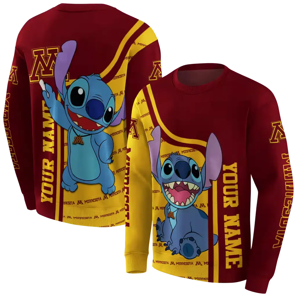 custom minnesota golden gophers stitch maroon hoodie premium grade custom minnesota golden gophers stitch maroon hoodie premium grade
