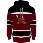 custom minnesota golden gophers striped pattern maroon hoodie best selling