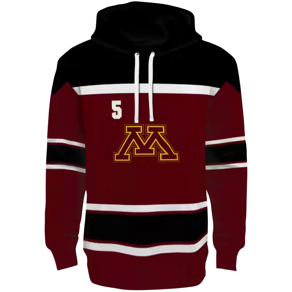 custom minnesota golden gophers striped pattern maroon hoodie best selling custom minnesota golden gophers striped pattern maroon hoodie best selling