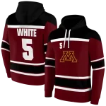 custom minnesota golden gophers striped pattern maroon hoodie best selling