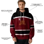 custom minnesota golden gophers striped pattern maroon hoodie best selling