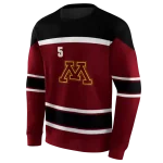 custom minnesota golden gophers striped pattern maroon hoodie best selling