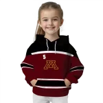 custom minnesota golden gophers striped pattern maroon hoodie best selling